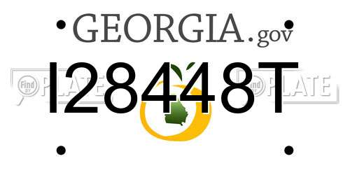 I28448T Georgia License Plate
