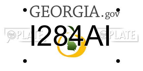 I284AI Georgia License Plate