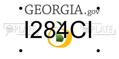 I284CI Georgia License Plate
