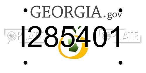 I285401 Georgia License Plate