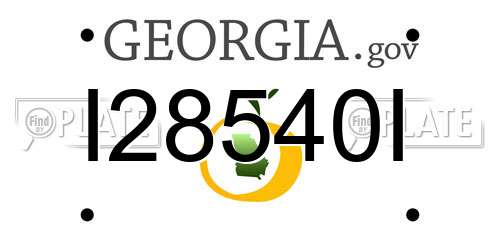 I28540I Georgia License Plate