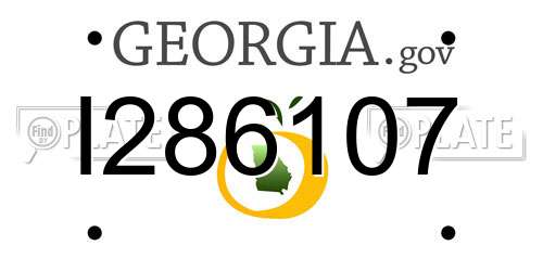 I286107 Georgia License Plate