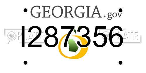 I287356 Georgia License Plate