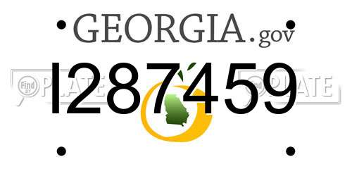 I287459 Georgia License Plate