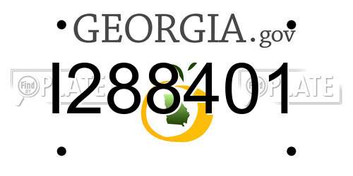 I288401 Georgia License Plate