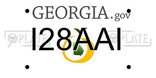 I28AAI Georgia License Plate