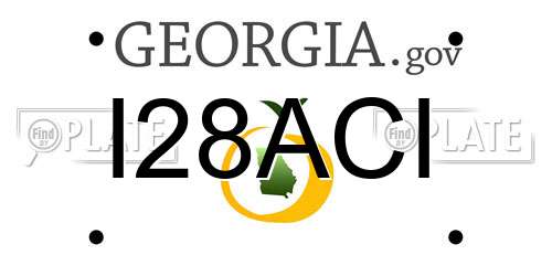 I28ACI Georgia License Plate