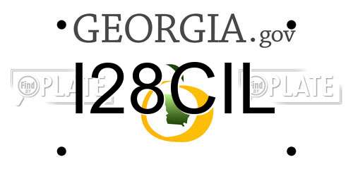 I28CIL Georgia License Plate