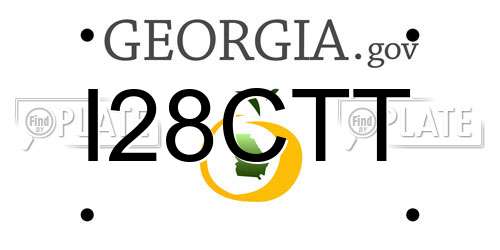 I28CTT Georgia License Plate