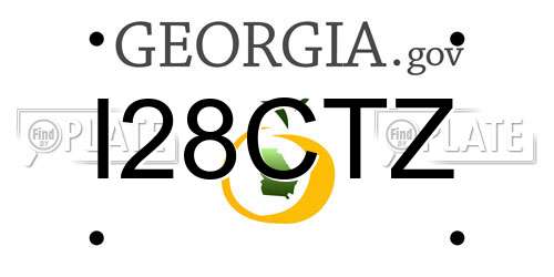 I28CTZ Georgia License Plate