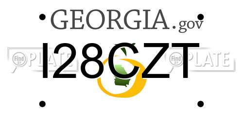 I28CZT Georgia License Plate