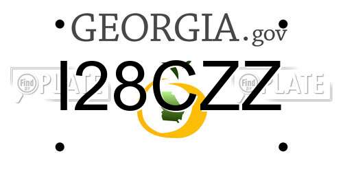 I28CZZ Georgia License Plate