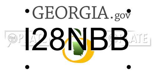 I28NBB Georgia License Plate