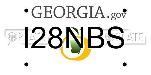 I28NBS Georgia License Plate