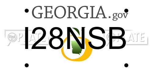 I28NSB Georgia License Plate