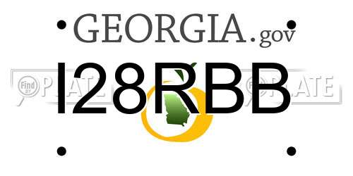 I28RBB Georgia License Plate