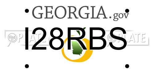 I28RBS Georgia License Plate