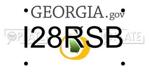 I28RSB Georgia License Plate