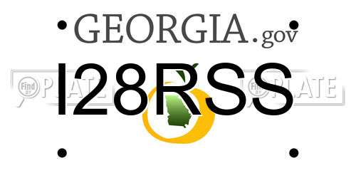 I28RSS Georgia License Plate