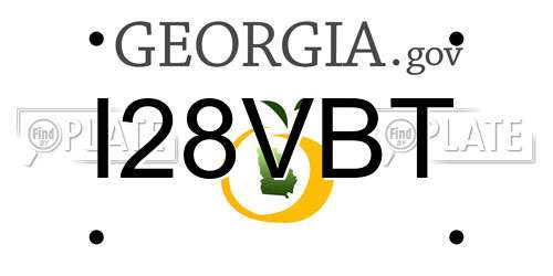 I28VBT Georgia License Plate