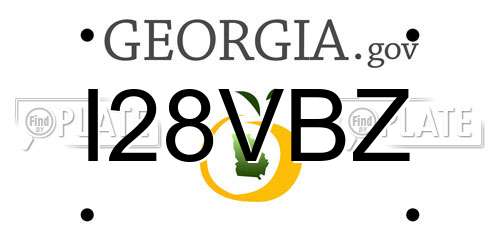 I28VBZ Georgia License Plate