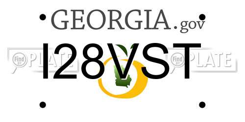 I28VST Georgia License Plate