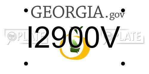 I2900V Georgia License Plate