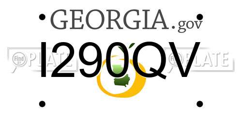 I290QV Georgia License Plate