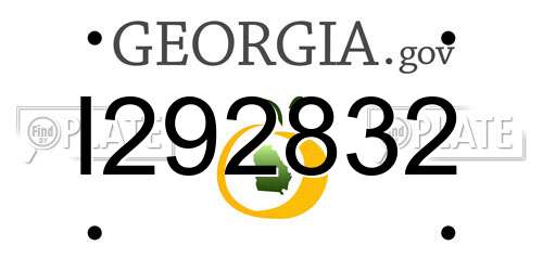 I292832 Georgia License Plate