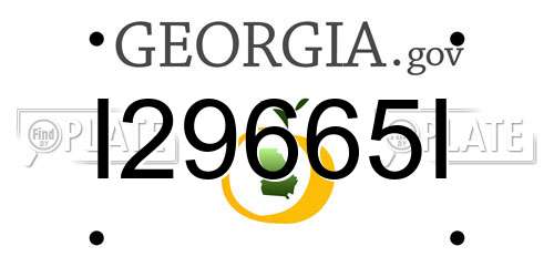I29665I Georgia License Plate