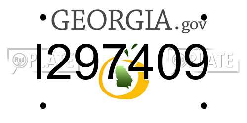 I297409 Georgia License Plate