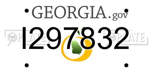 I297832 Georgia License Plate