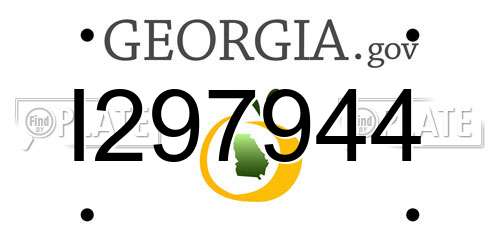 I297944 Georgia License Plate