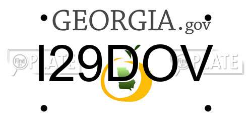 I29DOV Georgia License Plate