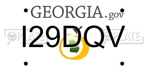 I29DQV Georgia License Plate
