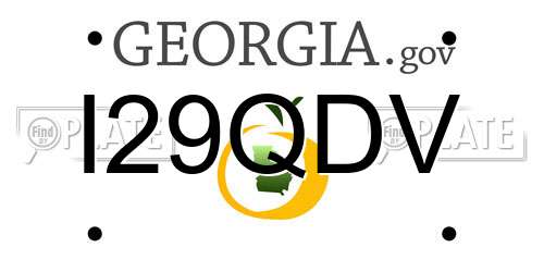 I29QDV Georgia License Plate