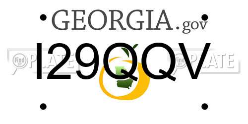 I29QQV Georgia License Plate