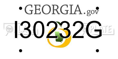 I30232G Georgia License Plate