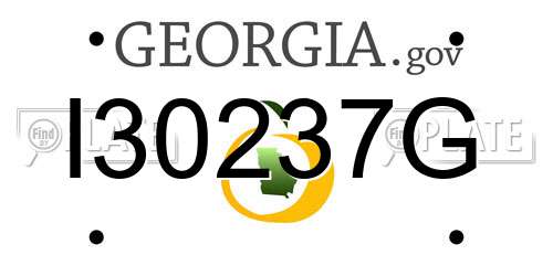I30237G Georgia License Plate