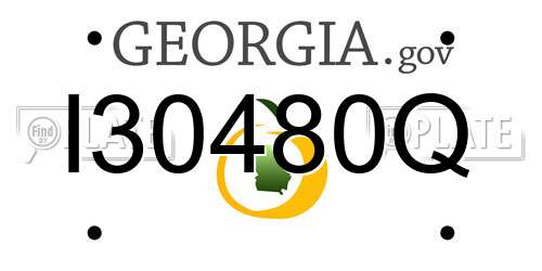 I30480Q Georgia License Plate