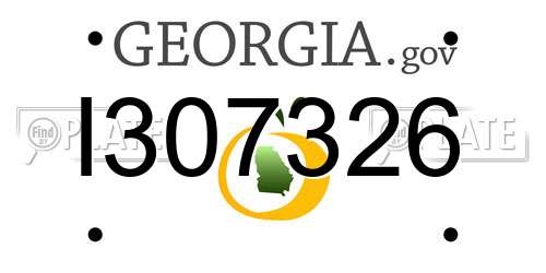 I307326 Georgia License Plate