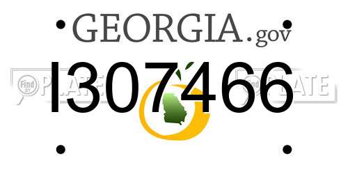 I307466 Georgia License Plate
