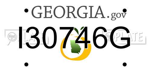 I30746G Georgia License Plate