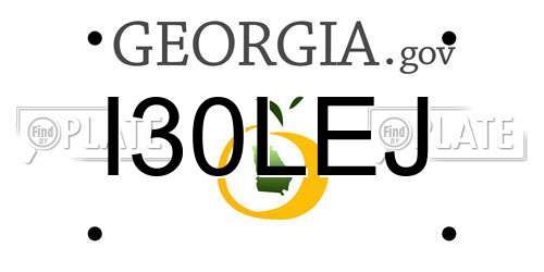 I30LEJ Georgia License Plate