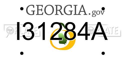 I31284A Georgia License Plate