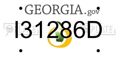 I31286D Georgia License Plate