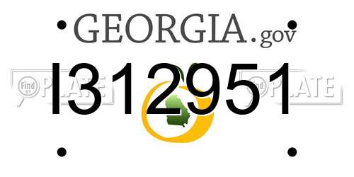 I312951 Georgia License Plate