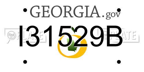 I31529B Georgia License Plate