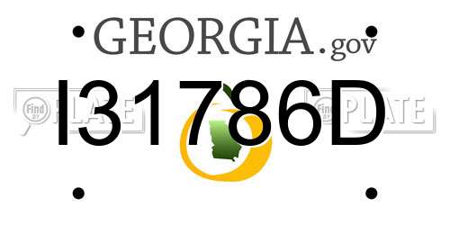I31786D Georgia License Plate