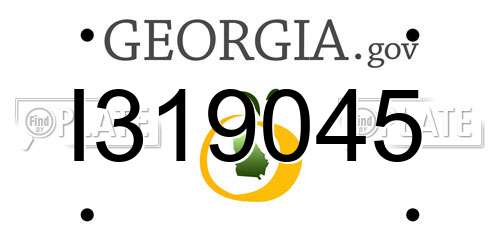 I319045 Georgia License Plate